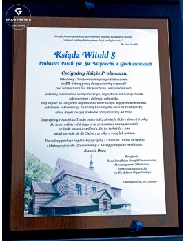 Podziękowanie dla księdza....