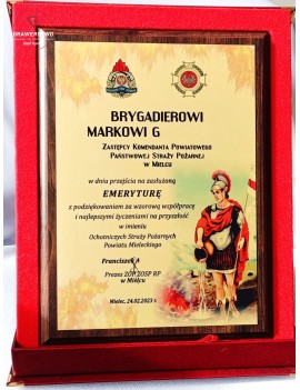 Emerytura Strażaka. Podziękowanie za współpracę. / GE001