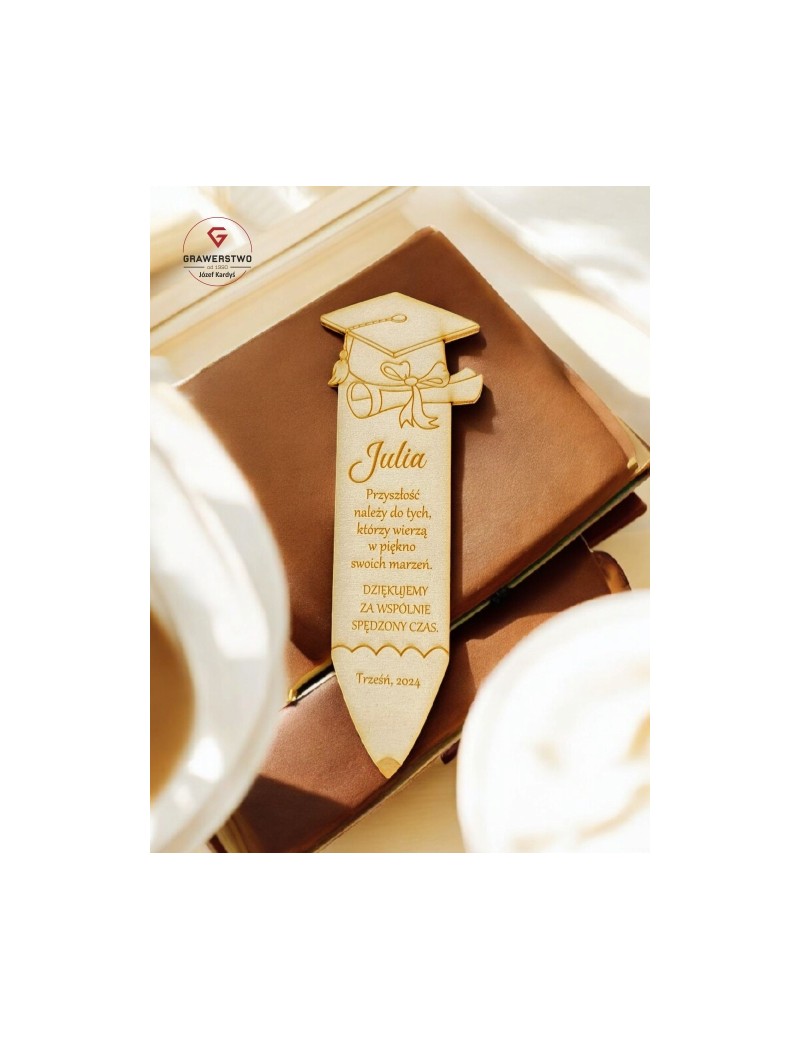 Zakładka do książki dla absolwenta.