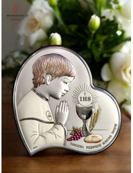 Pamiątka Pierwszej Komunii dla chłopca.