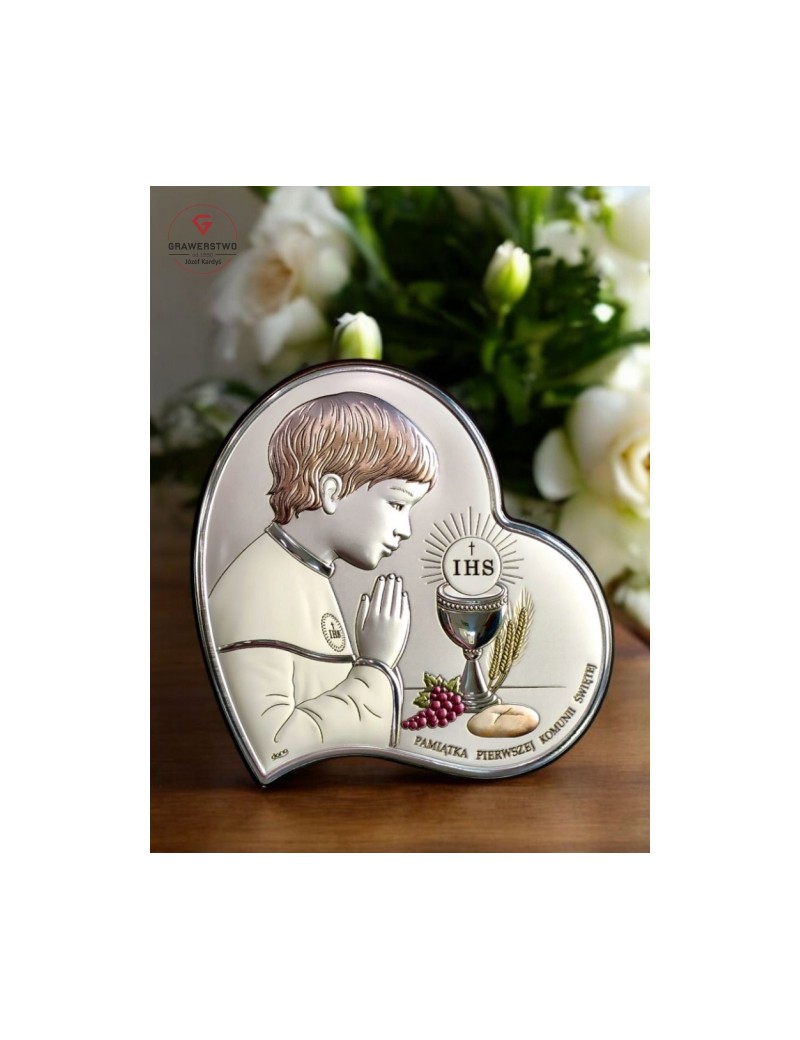 Pamiątka Pierwszej Komunii dla chłopca.
