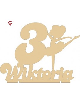 Topper na tort BALETNICA. /...