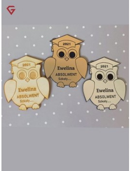 Magnes na lodówkę. SOWA. Prezent dla absolwenta. / M007