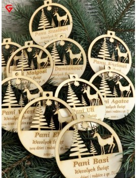 Bombka choinkowa z dedykacją.