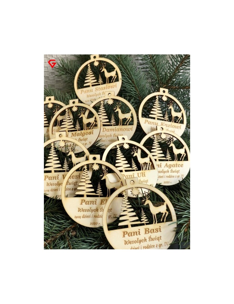 Bombka choinkowa z dedykacją.