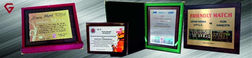 Grawerowane dyplomy, grawertony